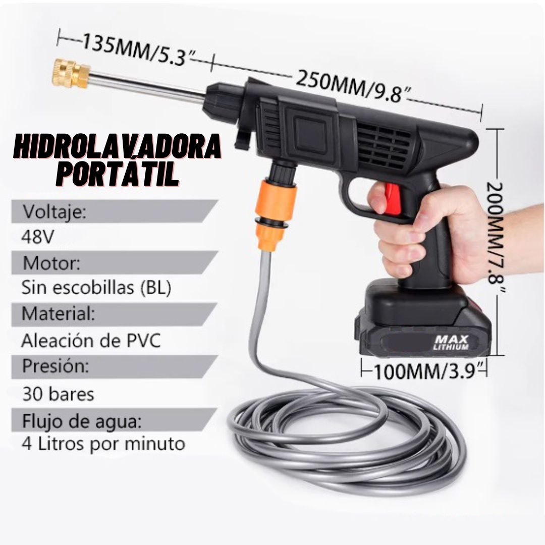 HIDROLAVADORA RECARGABLE 48V 2 BATERÍAS